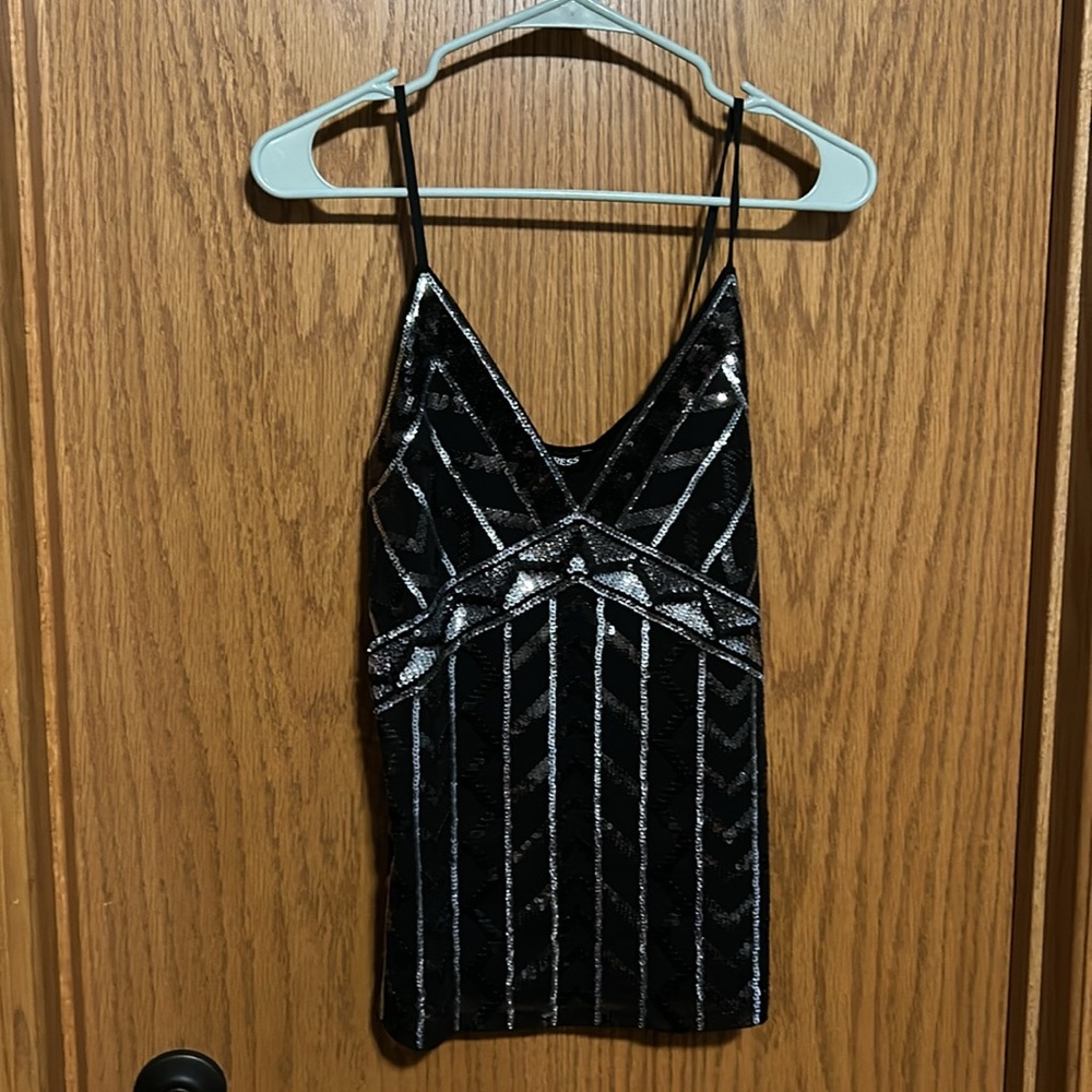 Express Sequence Front Cami, Like New - image 1